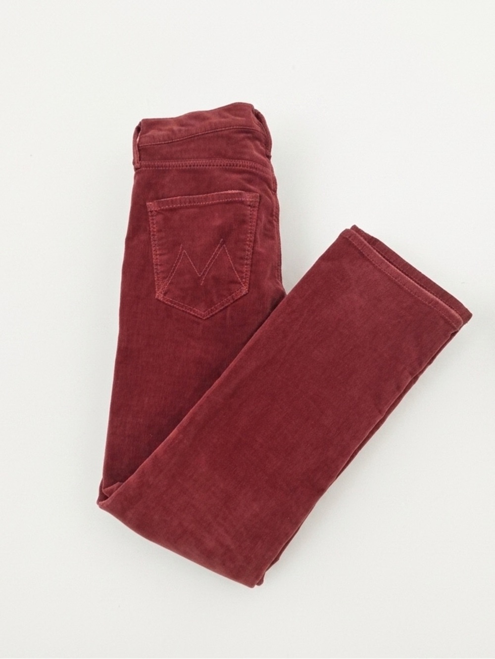 MOTHER Deep Wine Corduroy Pants